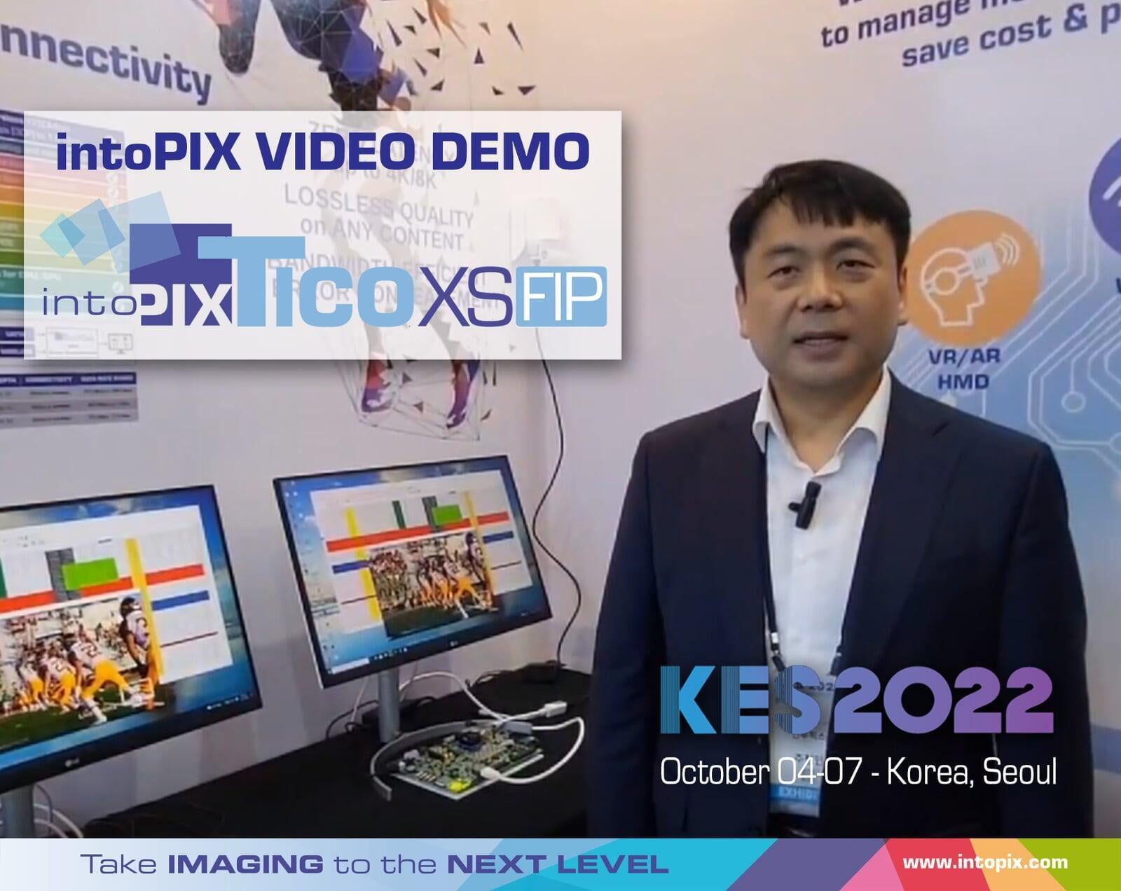 KES2022 한국어 비디오 데모 : 무선 전송을 위한 새로운 intoPIX TicoXS FIP 발표